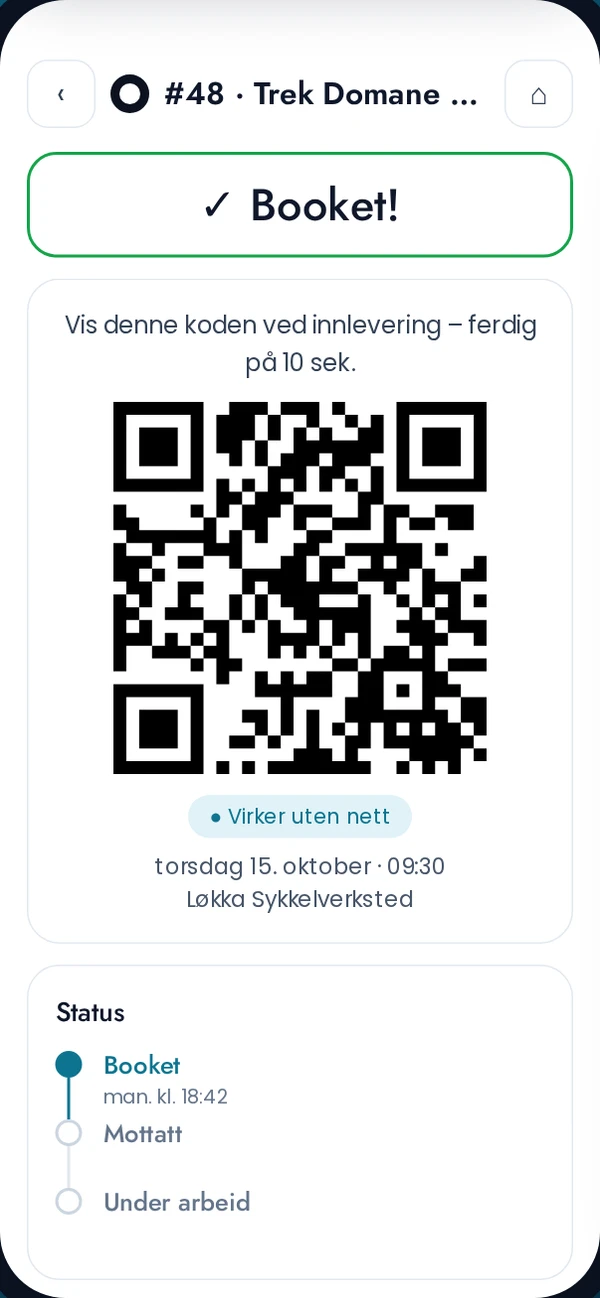 QR-innsjekk